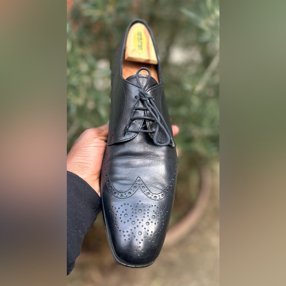 Prada Italy Made 💯 Leather Wingtip Oxfords Sz 10 🇺🇸 9.5 🇬🇧 - Picture 5 of 10